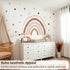 funlife Large Boho Rainbow Wall Decals Peel and Stick, Self Adhesive Boho Polka Dot Wall Decal Hearts Wall Sticker