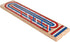 STERLING Games Folding Cribbage Board: 3 Track Wooden Board with Red White Blue Pegs for 3 Players