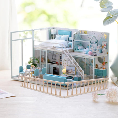 Veemoon 2pcs House Railing Furniture Props, Mini Decors for Role-Play Model, Dollhouse Fairy Handrail Models