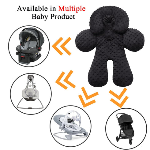 2-in-1 Pro Goleem Infant Car Seat Insert, Baby Head Neck Body Support, Soft Minky Newborn Car Seat Insert, Reversible