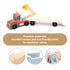 14 3 5 umu Construction Toy Cars PCS Wooden Kids Mini Vehicles for Toddlers, Compatible to Thomas Train Toys Railway