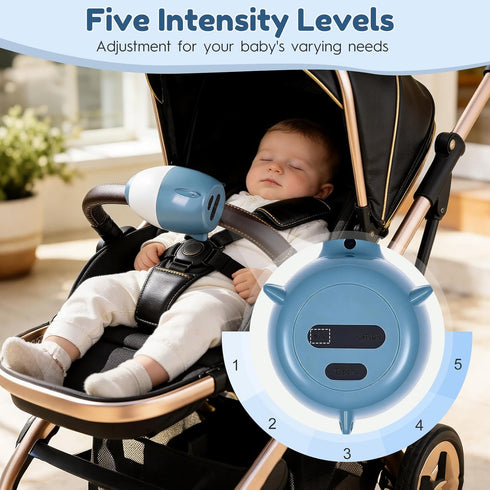 KIYPUT 5 Rechargeable Baby Stroller Rocker, Universal Stroller Accessories with Vibration Levels and Gentle Quiet
