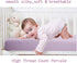 28x52 Baby Crib Fitted Sheet Poplin Natural Cotton for Standard Crib &Toddler Mattress Sheet Cover Solid Purple Girl