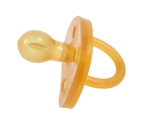 1 Count (12-18 SWEETIE Rubber Pacifier Natural Rubber Pacifier Rounded Heart Shape Rubber Original Natural Rubber