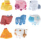 Nuby Soft Stackable Farm Animal Interactive Bath Toys - 8-Piece Stacking Set