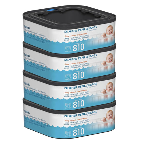 Fununcat Jumbo Square Refills Disposal Bags Refill Compatible with Diaper Genie Classic, Compact