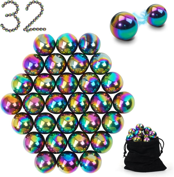 AYXXZJD 32 Pcs Magnetic Balls Fidget Toy,Adult Fidget Toys, Science Kit for Anxiety