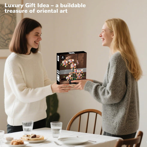 Nayihoop Sets Orchid Building Artificial Flowers Plant Gifts Her Adults Girls Botanical Collection for Home Kitchen