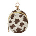 PYBUG Cow Print Round Pacifier Storage Case, Polyester & TPU Lined with Hook