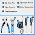 10-Piece Set Woodworking,6+ REXBETI Kids Tool with Real Hand Tools, Blue Durable Storage Bag, Children Learning Tool