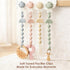 Set 3 Baby Pacifier Clips One Piece Binky Clip Holder Silicone Teether Clip Pacifier Straps with Clip Baby Teether Toys