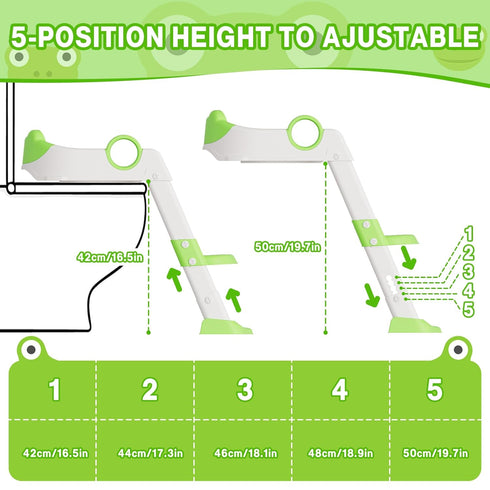 GAOMON Toddler Toilet Training Seat with Ladder Soft PU Cushion, Non-Slip Steps & Handles, Adjustable Height Potty