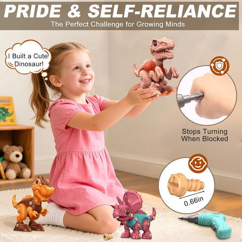 3 4 5 6 7 8 RS009-2 Laradola Dinosaur Toys for Kids Aged Year Old, Kid Boys Girls, Take Apart STEM Construction