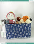 FANKANG Foldable Canvas Laundry Basket, Nursery Hamper with Waterproof PE Coating, Rec-Sailboat