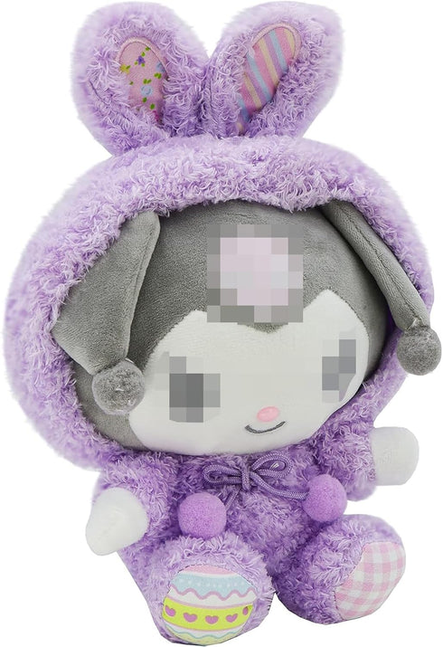 Kawaii Cartoon Bunny Plush, Cross-Dressing Series Rabbit Stuffed Soft Doll Toys, Birthday Gifts for Girls Kids (Purple)