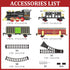Set Set 3 4 5 6 7 8+ Train Train Toys for Boys with Smokes, Lights and Sound (ON/Off), Train Under Christmas Tree