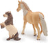 Gemini&Genius Horses Toy for Kids, Premium Farm Horse Animal Playset with Mare and Horse Cub Family Action Figures