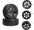 RC Station 12mm Hex RC Wheels and Tires for Hyper Go H16BM H14BM, 1/14 1/16 with Foam Inserts