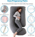Pillow,57 inches Victostar Pregnancy U Shaped Maternity Pillow with Removable Cover Full Body Pillow Support for Back