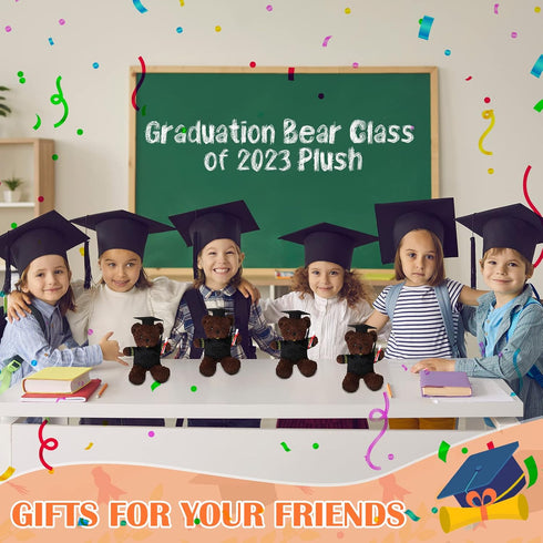 8" 12" Inch Graduation Bear Clothes Graduation Cap and Gown Outfit Fits Most - Plush Bear Make Your Own Plush Stuffed