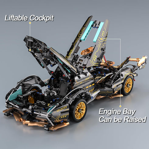 Sport Car Building Block Sets for Adults, 1:14 Scale Race Car Collectible Engineering Toy Birthday Gifts for Car Fans