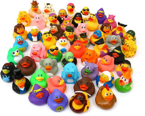 50 Pack 2.3 Inch (50 XY-WQ Rubber Duck for Jeeps Bath Toy Assortment - Bulk Floater Duck for Kids - Baby Showers