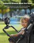 Koonie Portable Stroller Fan for Baby, Rechargeable Battery Operated, 3 Speeds, 360° Rotation, 25db Low Noise,Digital Display, Detachable Flexible Tripod Clip-on Car Seats, Tent, Crib, Treadmill