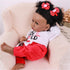 MAIHAO 22-Inch Lifelike Reborn Baby Doll, Soft Body Realistic African American Newborn Toddler Gift Box