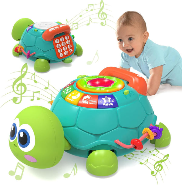 KaeoHye Musical Turtle Baby Toys 6-12 MonthsBaby Crawling Toys for 12-18 Months,Early Learning