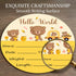 CLHHM Baby Announcement Sign with Name & Stats - Hello World Newborn Hospital Keepsake for Photo Prop, Nursery Decor