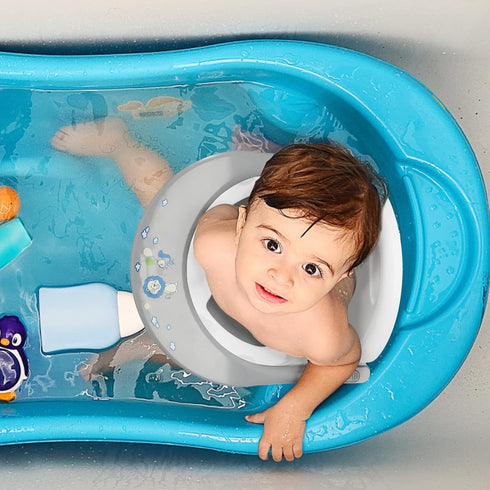 Lucakuins 6-18 Newborn Infant Baby Bath Seat, Non-Slip Infants Baby Bath Chair for Bathtub, Cute Shape Baby Shower