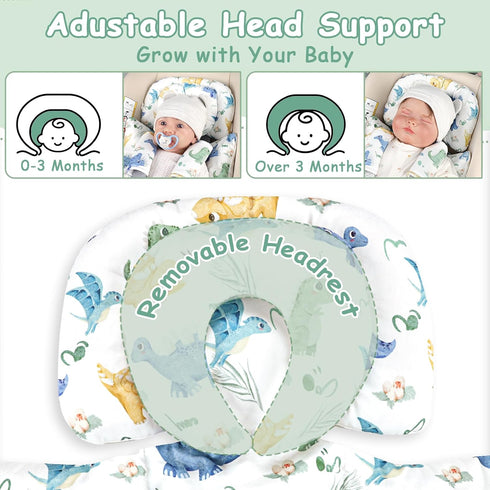TANOFAR Infant Car Seat Insert with Removable Cushion for Baby Boys, Reversible Newborn Carseat Insert for Baby Head