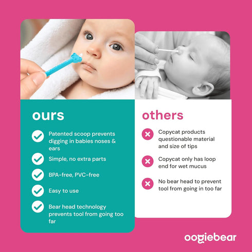 oogiebear: Baby Nose Cleaner & Ear Wax Removal Tool - Safe Booger & Earwax Removal for Newborns, Infants, Toddlers