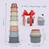 Stacking Cups Baby Toy for 6-12 Months, Toddler Nesting Cups Set, 8PCS Stackable Bath Toy for 1-3 Years Old
