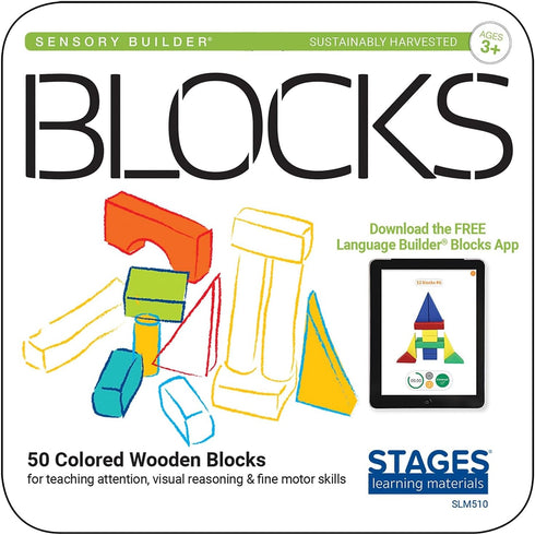 Stages Learning Materials Sensory Builder Blocks, Set of 50 (SLM510)