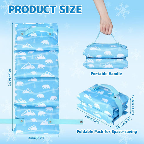 Orzbow Summer Car Seat Cooler Pad for Toddler, Baby Cooling Mat with Removable Ice Pack, Blue