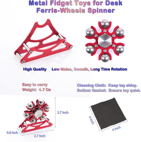 samisoler 4mins Desk-Fidget-Toys for Ferris-Wheels-Spinner: Kinetic-Metal-Spinner, Cool-Gadgets-Stuff for Kid Children