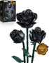 iATOM Black Roses Flower Building Set - 3Pack, Gift for Mother Day Mom/Her/Girlfriend/Wife/Couple,