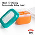 OXO Tot Baby Blocks Freezer Storage Containers, Teal, 4 Oz