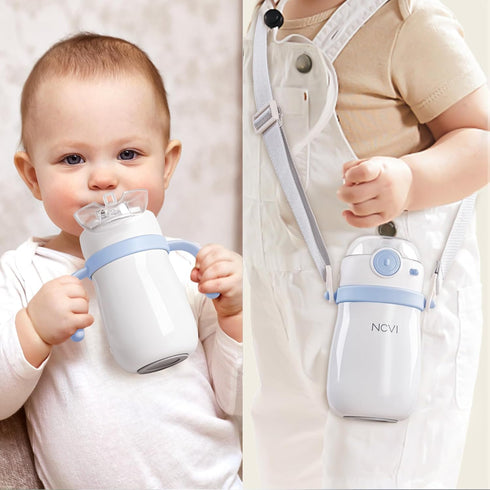 1-3 10floz,Christmas NCVI Kids Stainless Steel Straw Cup for Toddler Years Old, Training Tumbler with Straw Spill Proof
