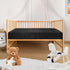 Pro Goleem Satin Soft Crib Sheet, Silky Baby Sheet for Sensitive Hair, Black 52’’x28’’x8’’, Unisex Fitted Sheet