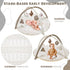 Tummy 6 12 Little Dove Time Mat with Toys, Macrame Baby Play Mat for Newborn, Baby Gym with Milestone Cards