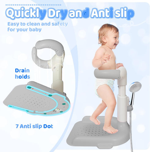 FELITH 8-36 Baby Bath with Shower Stand Support , Non-Slip Adjustable Baby Standing Support,Soporte para Baera de