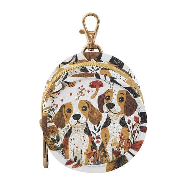 Cartoon Beagle Dogs White Cute Baby Boy Pacifier Case Holder Portable Coin