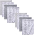 Gina Era 8 Pcs Baby Swaddle Blankets, Cotton Flannel Receiving Blankets, 30x30