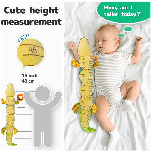 Infant Baby Musical Stuffed Animal Activity Toy with Teether, Crinkle, Rattle, Textures for Newborns 0-12 Months,