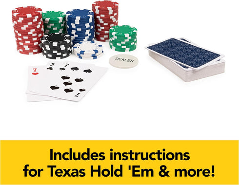 Cardinal Classics 300-Piece Poker Set - Aluminum Carrying Case, Professional Weight Chips, Casino Game for Ages 8+