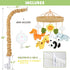 12 Animals Baby Crib Mobile - Safari Baby Mobile for Crib with Lullabies for Boys & Girls, Nursery Mobiles, Fits