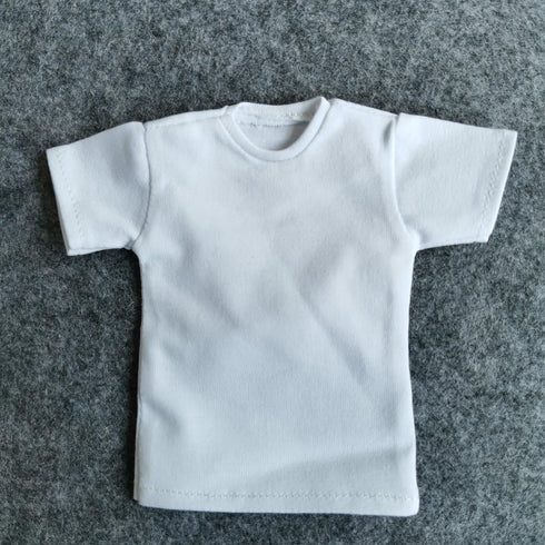 1/6 Custom Scale 2X T-Shirt Clothes for 12" Female TBL Phicen Jo Action Figure Doll Clothes Toy (Black+White)