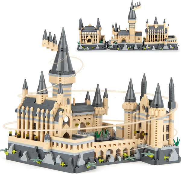 Magic Castle Building Set, Creative Architecture Micro Building Blocks Kit, Collectible Model Toys for Adults Kids 14+